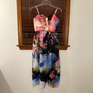 PRE OWNED Anthropologie x Corey Lynn Calter Watercolored Daybreak Midi Dress 0 thumbnail 7