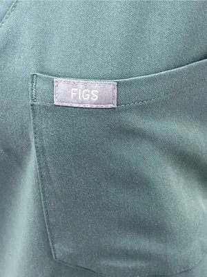 Figs Technical Collection Womens Dark Gray Slate Short Sleeve Scrubs Top XXS thumbnail 2