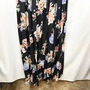Torrid‎ Plus Sz 2X Maxi Dress Off Shoulder Black Floral Smocked Bell Sleeve 1214 thumbnail 4