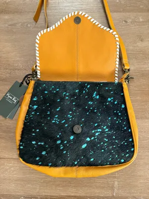 Myra Bags Skyviews Leather and Hairon Crossbody Bag thumbnail 3