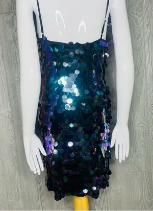 Nwt color shifting crystal doll large sequin dress eras tour y2k style mermaid s thumbnail 14