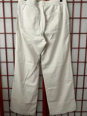 Old Navy Linen Pants Blend Wide-Leg Pull-On thumbnail 4
