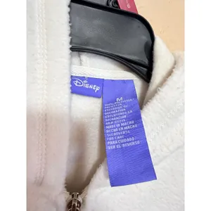 Disney Eeyore Womens Medium Cream Fleece 1/4 Zip Hoodie Winnie the Pooh Pullover thumbnail 13