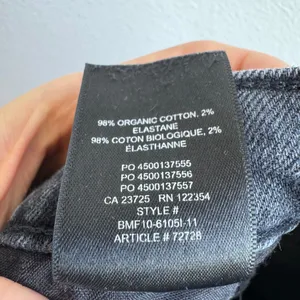 Aritzia Denim Forum Jeans 26x27 Arlo Organic Straight Solid Black Size 26 LONG thumbnail 7