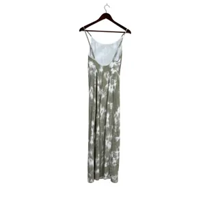 Thakoon Sleeveless Tie Dye Maxi Slip Dress Open Back Scoop Neck 0 Sage Green thumbnail 15