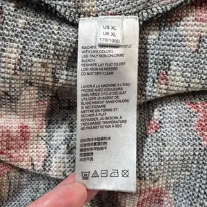 Anthropologie Pilcro Thermal Top Womens XL Split-Neck‎ Floral Waffle Knit Boho thumbnail 11