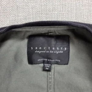 Sanctuary Womens Jacket Size M Olive Green Zip Up Military Twill‎ Bomber Crop thumbnail 6