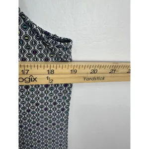 Talbots Cowl Neck Tank Top Women‎ Size M Multi-Color Geometric Print Sleeveless thumbnail 6