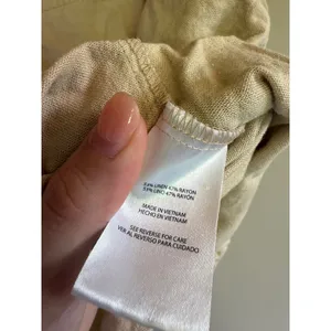 Express Tan Beige Linen Blend Square Neck Tank Top Sleeveless Blouse XS thumbnail 3