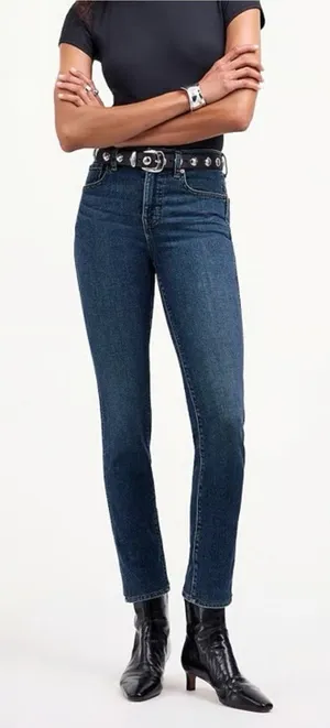 Madewell Mid-Rise Stovepipe Deming Wash Women's Stretch Denim Jeans Sz 31 thumbnail 1