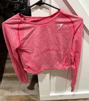 Gymshark Top Crop Long Sleeve pink thumbnail 1