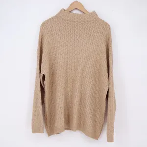Preswick & Moore Sweater Womens 2X Tan Mock Neck Textured Knit NWT thumbnail 2