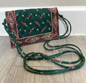 Vintage Vera Bradley Golf Print Quilted Crossbody Bag thumbnail 1