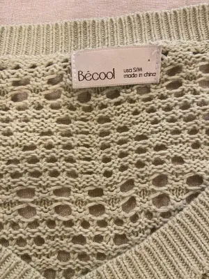 Juiles Boutique Green Crochet Sweater  thumbnail 2