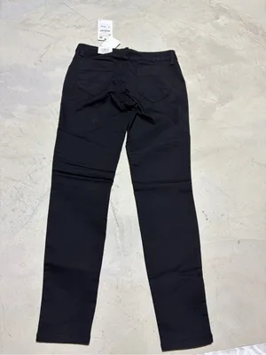Zara NWT Black Ribbed Knee Moto mid rise Skinny Jeans 6 thumbnail 8