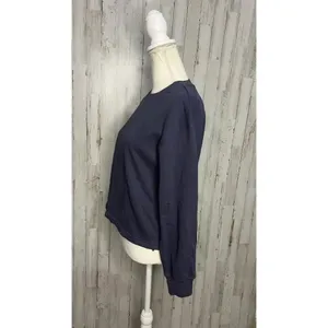 Fabletics Women's XS‎ Navy Blue Long Sleeve Crew Neck Sweatshirt thumbnail 5