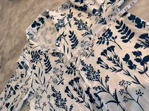 SheIn Botanic Print Turn-Down Collar Long Sleeve Women's Shirt. Size 8/10 (Large) thumbnail 6