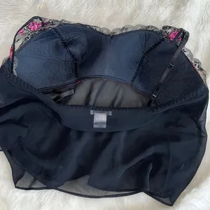 Vintage Chiffon Camisole Black Size L thumbnail 6