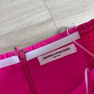 Amanda Uprichard Mandy Midi Dress Women Size Medium Hot Pink thumbnail 6