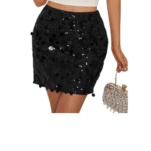 Kate Kasin medium sequin stretch mini skirt bodycon SK 2814 thumbnail 2