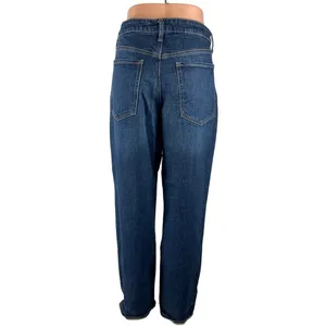 Old Navy Women Blue High Rise Baggy Barrel Palazzo Wide Leg Denim Jeans Pants 12 thumbnail 4