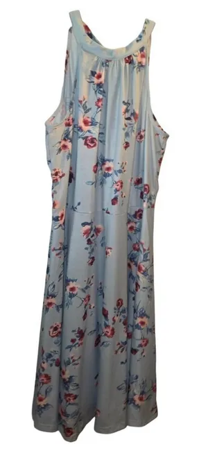 OE (Ouges) Sleeveless Dress Size Large NWT Blue thumbnail 1