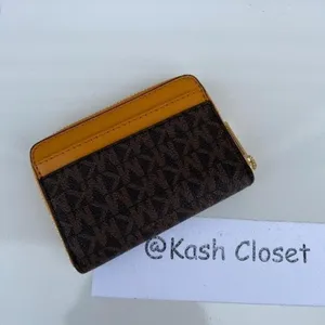 Michael Kors Marigold Card Case Wallet Zip Around Purse thumbnail 2