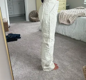 Relaxed Cargo Abercrombie Curve Love Pants Cream thumbnail 2