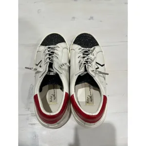 Vintage Havana White Star Glitter Sneakers Red Accent Lace Up Shoes‎ thumbnail 2