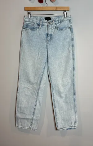 Banana Republic light wash High Rise Straight jeans thumbnail 1