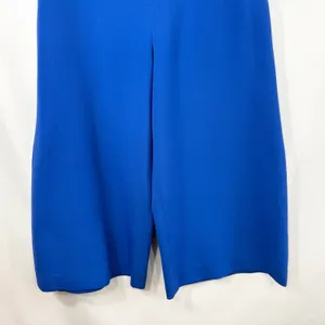 Artelier Nicole Miller Sz 6 Gaucho Pants Royal Blue Wide Culottes High Rise 1518 thumbnail 4