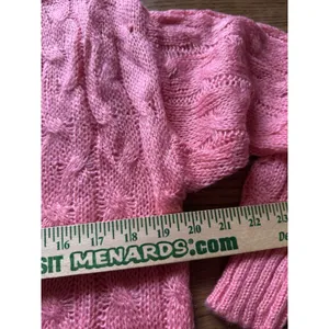 LulaRoe Women Size Small Button‎ Down Cardigan Sweater V Neck Pink Knit Acrylic thumbnail 6