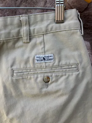 Polo Ralph Lauren Tyler Shorts Mens Beige Double Pleated Sz 34 Cotton Pockets thumbnail 4