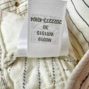 Madewell Low Slung Baggy Jeans Grey Railroad Stripe White Cream Rigid US 30 NWT thumbnail 15