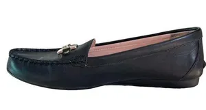 Kate Spade Black Carmen Leather Driving Loafers with Silver Spade Hardware 7B thumbnail 1