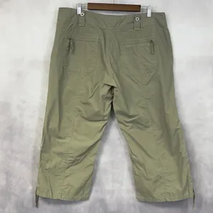 Y2K Gap Cargo Capris Women 16‎ Green Utility Cropped Gorpcore Indie Granola Girl thumbnail 2