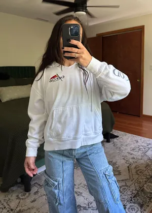 Brandy Melville John Galt White Cape Cod Hoodie thumbnail 1