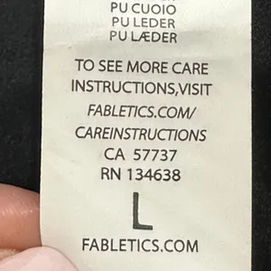 Fabletics Milano Coat Faux Leather Sleeve Size‎ Large Black Winter Lightweight thumbnail 10
