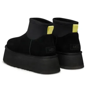Ugg Classic Mini Dipper Black Platform Ankle Boots thumbnail 3
