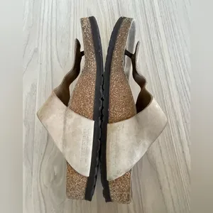 Birkenstock Tan Leather Sandals with Gold Accents thumbnail 5