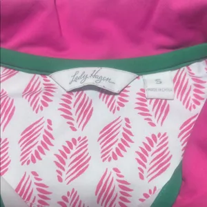 Lady Hagen Pink and Green Sleeveless Polo thumbnail 2