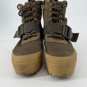 Steve Madden Grady Olive Green Combat Boots Platform Utility Buckle 6M thumbnail 2