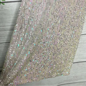 Iridescent Blush Sequin Sparkle Mini Slip Dress Size Small Party Glam Cocktail thumbnail 4