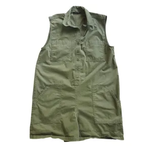 Banana Republic Women Green Utility Twill Sleeveless Romper Large 868654-01 thumbnail 3