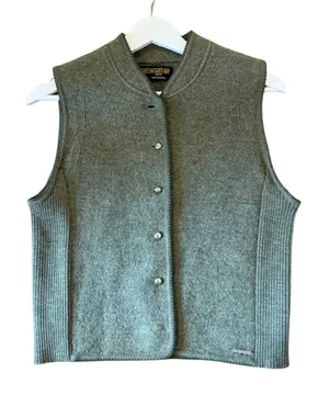Kurt Geiger vintage 100% wool olive green vest 42/12 thumbnail 1