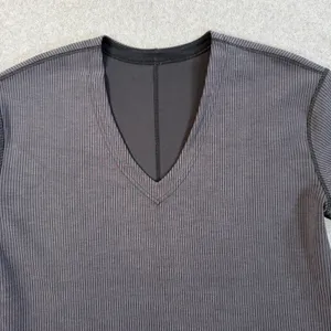 Lululemon Women's 6 Ribbed Softstreme Relaxed-Fit T-Shirt Gray Activewear thumbnail 3