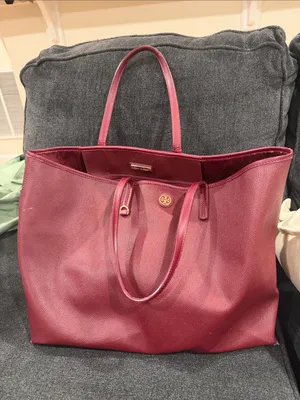 Tory burch Cameron maroon tote thumbnail 4