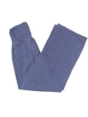 Lululemon Take It Easy Pants Womens Blue High Rise Ruched Waist Band Yoga Sz 4 thumbnail 4