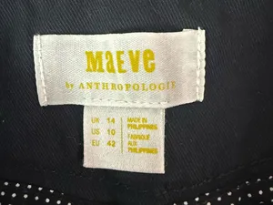 Maeve Anthropologie Slim Ankle Chino Pants Very Dark Navy Size 8 thumbnail 3
