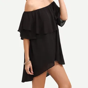 ✨Black Off The Shoulder Dip Hem Blouse✨ Black Size M thumbnail 6